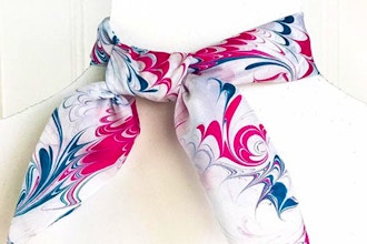 Learn to Marble a Silk Bandana or Face Covering